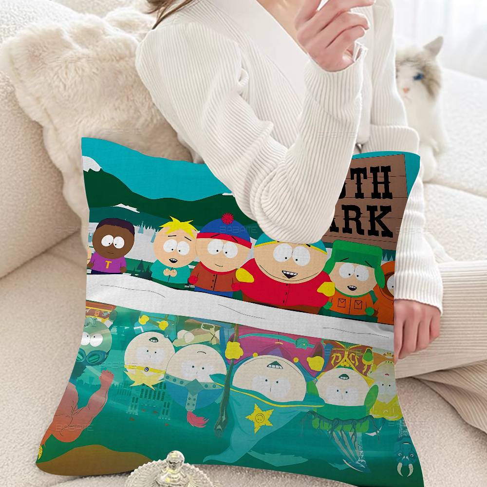 Cartoon S-South Cute P-Park Cushion Cover Pillowcase Upholstery Sofa Throw Pillow Home Decor Pillowcas