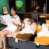 Backrest Cushion With Furry Fabric For Long Sitting Hours Office Study Cats Paws Design PP Cotton Filling Seat Pillow