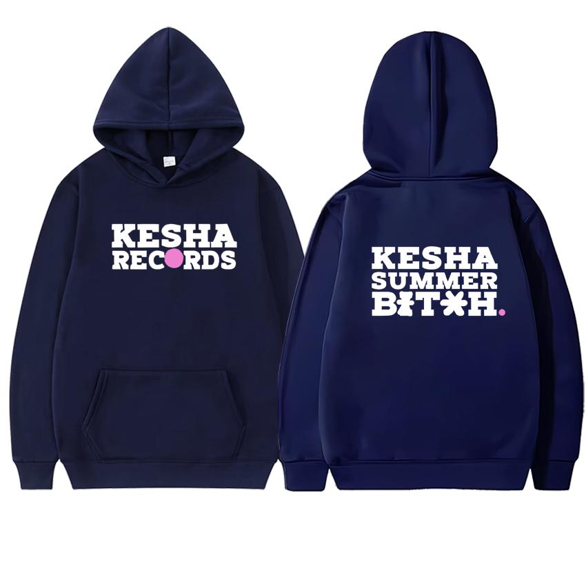 

Fashion Kesha Records Graphic Double Sided Printed Hoodie Men Women Long sleeve Pullover Autumn Winter Fleece Unisex Sweatshirts 3XL