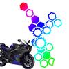 Honeycomb Decal Car | Creative Reflective Hexagon Car Decal | Reflective Body Sticker Honeycomb
