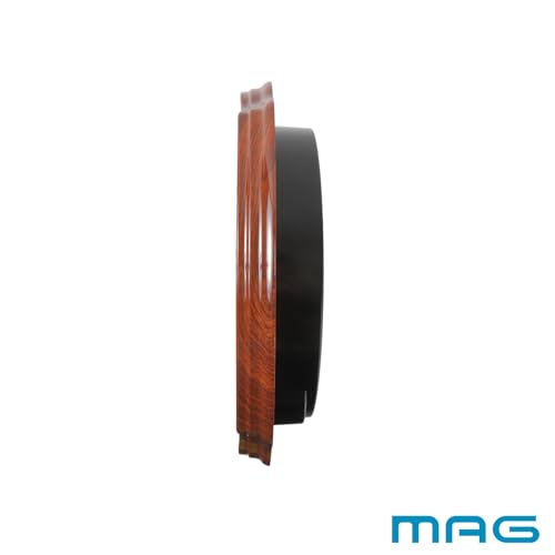 MAG Wall Clock, Radio-Controlled, Analog, Pendulum, Melody, Time Signal, Automatic Stop, Volume Control, Nighttime Second Hand Stop, 37.0cm X 27.8cm,