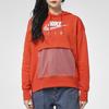 Nike Sweat à capuche décontracté sport à blocs de couleurs avec logo pour femmes Hauts Rouge CZ8621-675