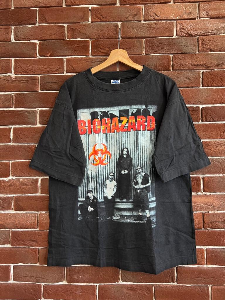 90s BIOHAZARD Suicidal Run XL Black Tour Vintage Hardcore Tee Unisex T-Shirt
