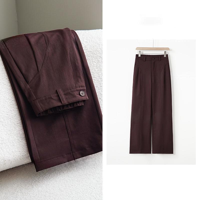 2026 New High-End Wide-Leg Pants Casual Pants for Women Straight-Leg Fashionable Versatile Loose Long Pants