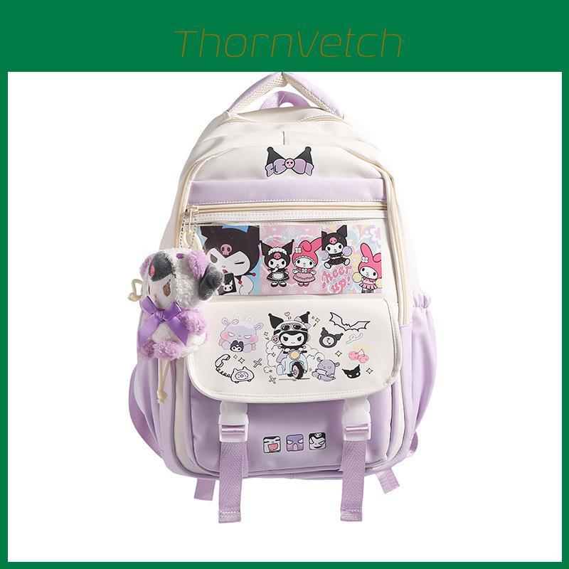 Melody Cute Girl Backpack With Waterproof Nylon For School And 14in Laptop Carrying