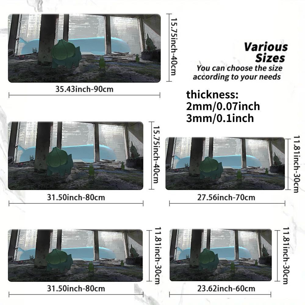 Gardevoir Ghost Pokemon Gaming Mouse Pad NonSlip Desk Mat 30x80x0.2cm