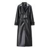 European and American Style, New Women's Clothing, Fashionable, Versatile, Personalized, Imitation Leather Extended, Trench Coat