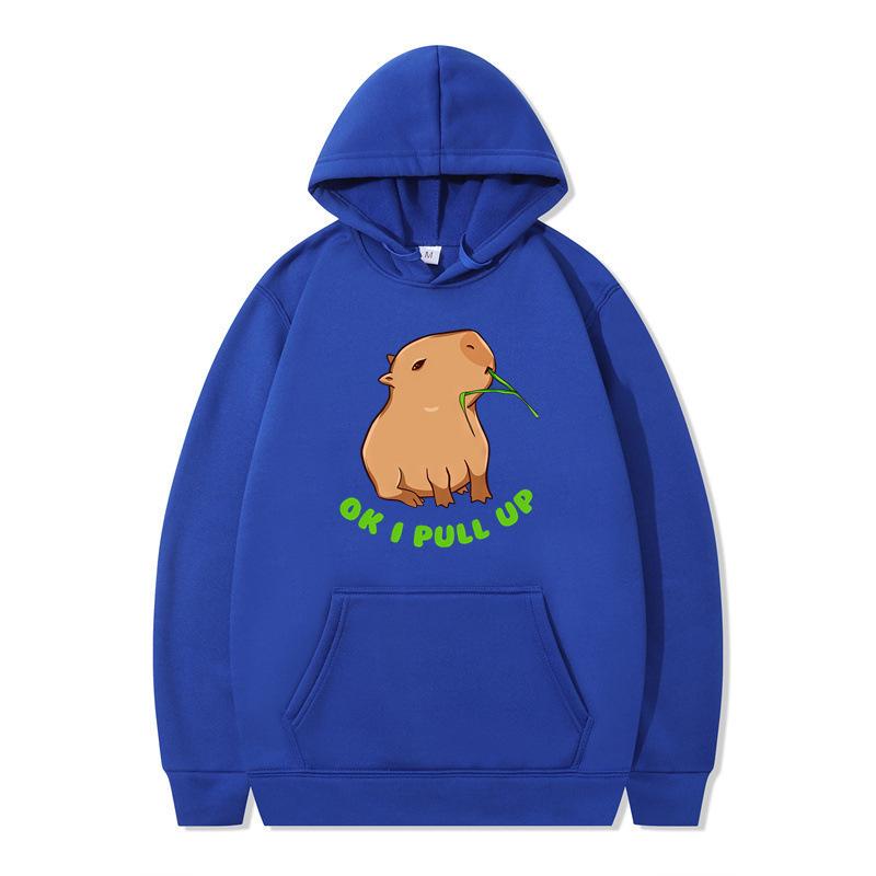 Autumn and winter animation funny hoodie men's and women's sweater hooded and velvet one piece