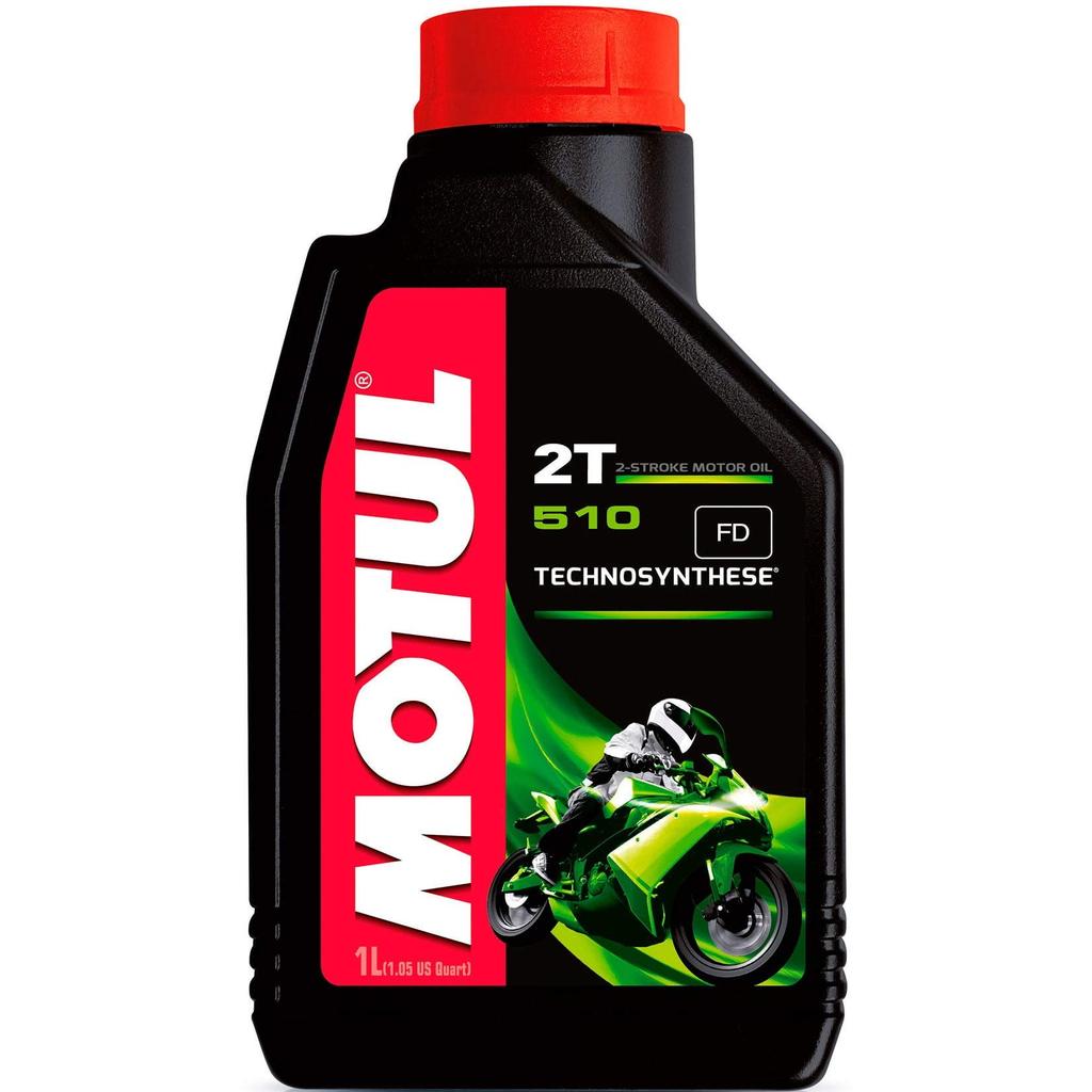 Motul 510 2T 2-Stroke Motorcycle Engine Oil (Mixed/Separated), Synthetic, Genuine, 1L
