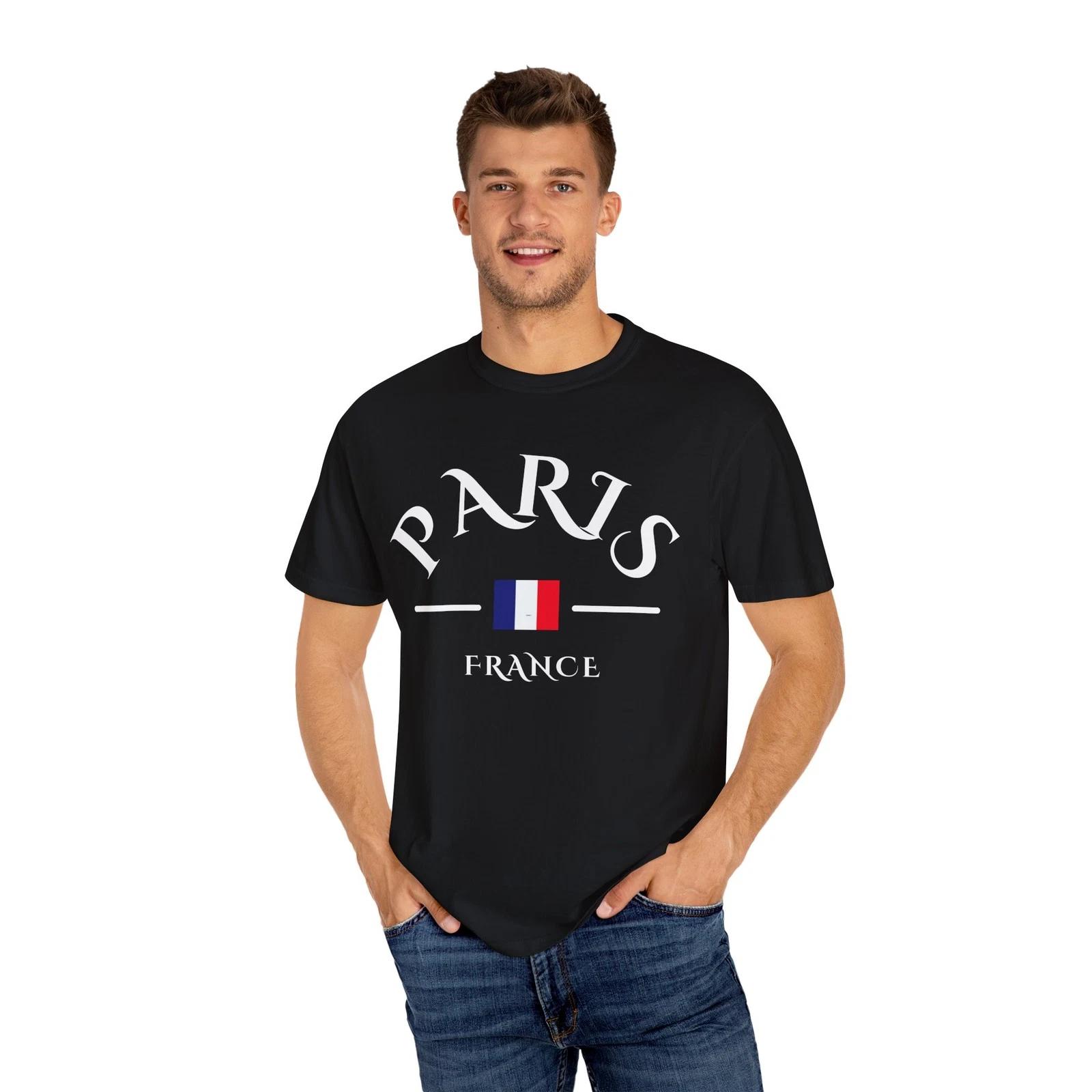 

Paris France T shirt, French Tee Shirt, French Capital Europe Travel Shirt Oui S