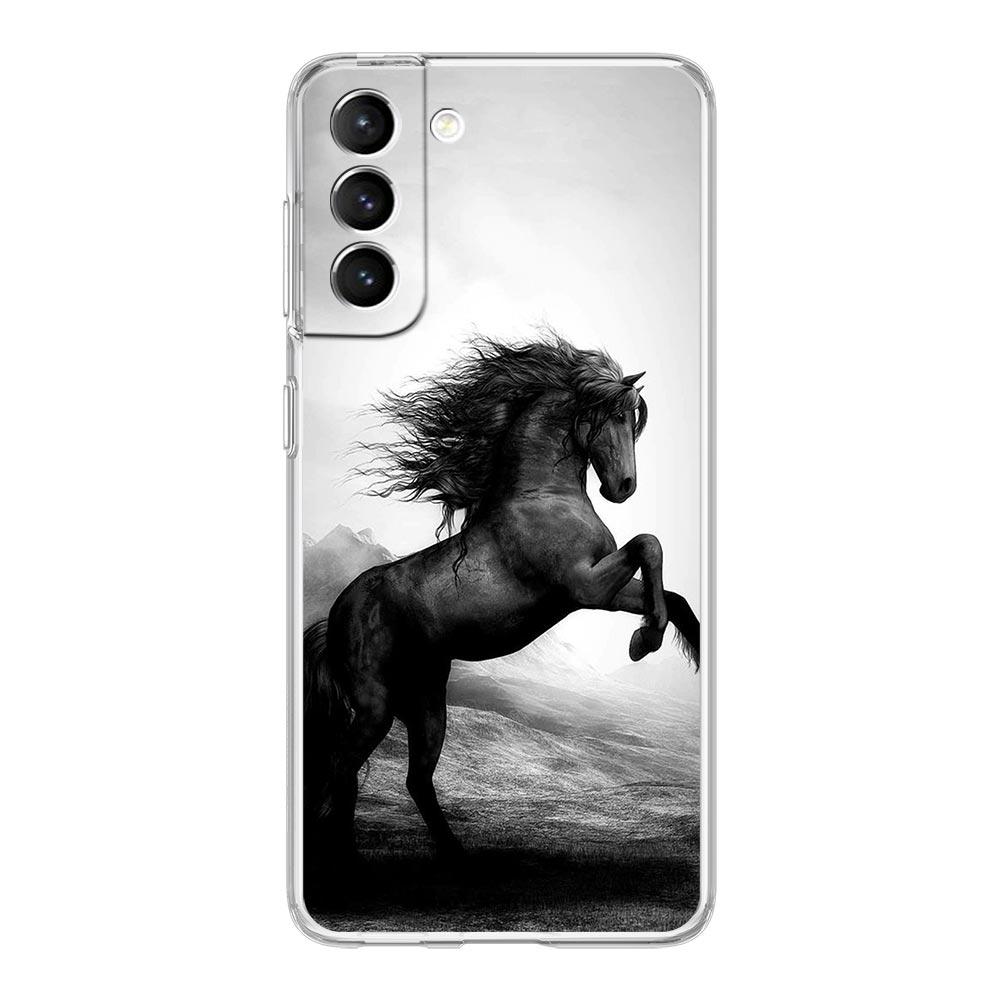 

Чохол для телефону Running Horse Animal для Samsung Galaxy S22 S21 S20 FE Ultra 5G S10 S10E S9 S8 Plus Note 10 20 Прозорий силіконовий чохол Samsung S20 FE
