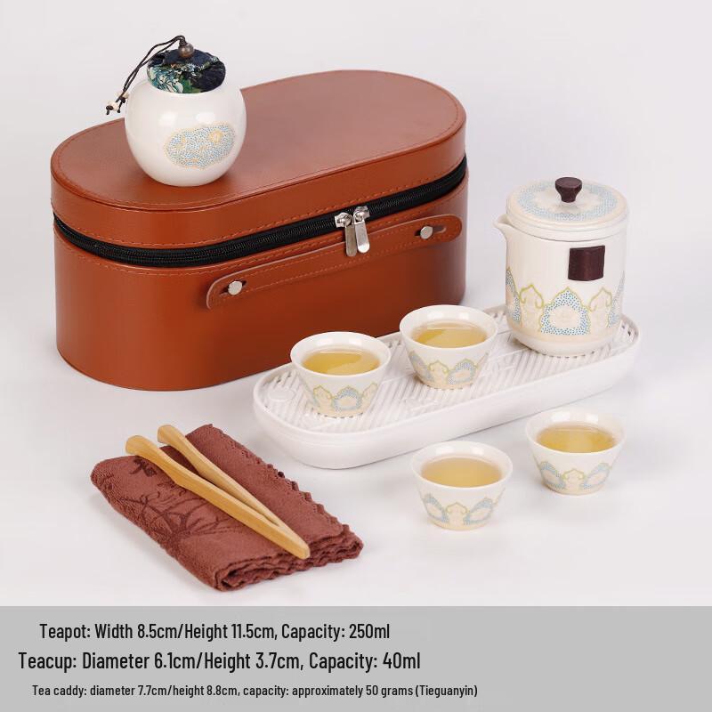 Ink Wash Dunhuang Portable Tea Set