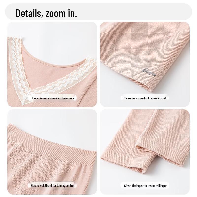 FENTENG Women's Wool Blend Thermal Underwear Set