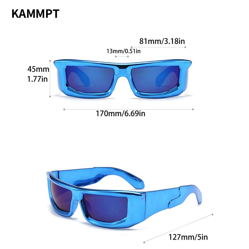Y2k Wrap Round Men Sunglasses New Metallic Rim Outdoor Sports Women Shades Trendy Brand Design Vintage UV400 Eyewear