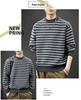 2025 Men's Striped Heavy Gauge Sweater: Autumn/Winter Long Sleeve Knit Base Layer