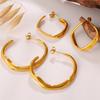 Luxury Irregular Twisted Gold Hoop Earrings for Women - Elegant and Versatile Design