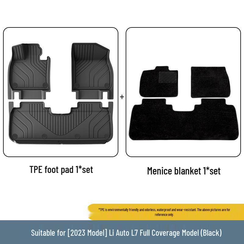 Full Coverage TPE Floor Mats for 2023-2024 Li Auto L7, 2nd Gen Upgrade