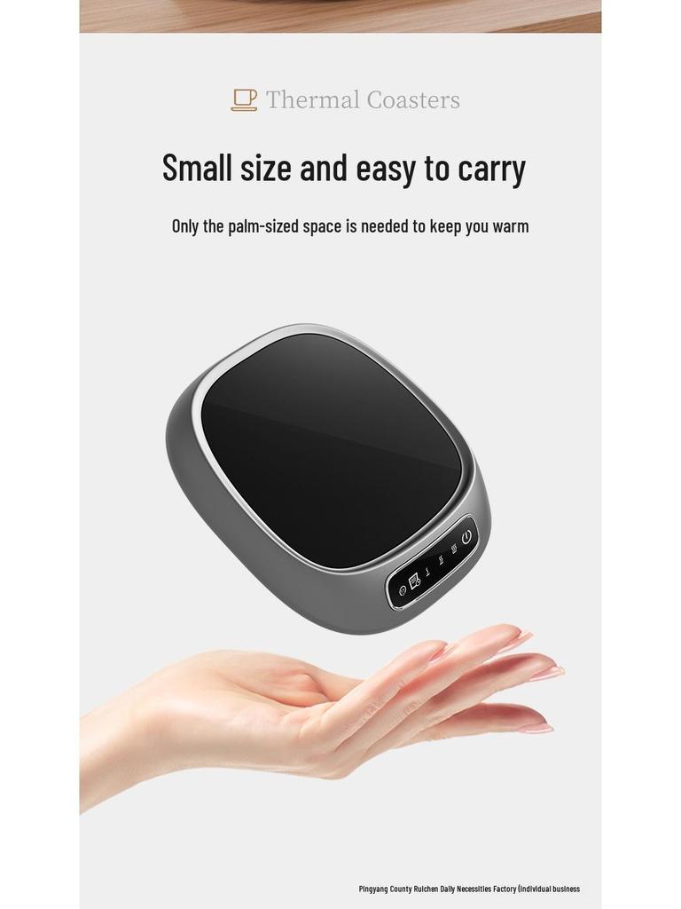 Smart USB-Activated Beverage Warmer with Timer for Desktops – Ideal for Coffee and Milk