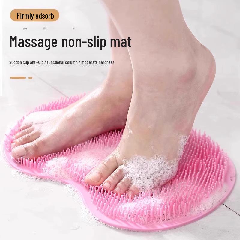 Non-Slip Foot Massage & Cleaner Mat with Suction Cup for Home Bathroom Use
