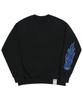 GRAVER [Unisex] Elbow Flame Smile Sweatshirt_Black