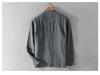Men's Ramie Linen Stand Collar Shirt - Spring/Summer Casual, Loose Fit, National Style