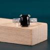 BELLA BOX Fashion Square Sapphire Ring For Women Simple Minimalist Pinky Accessories Ring Band Elegant Engagement Jewelry Rings