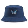 Embroidery Pattern Butterfly Bucket Hat Fisherman Hats Stylish Casual Headwear