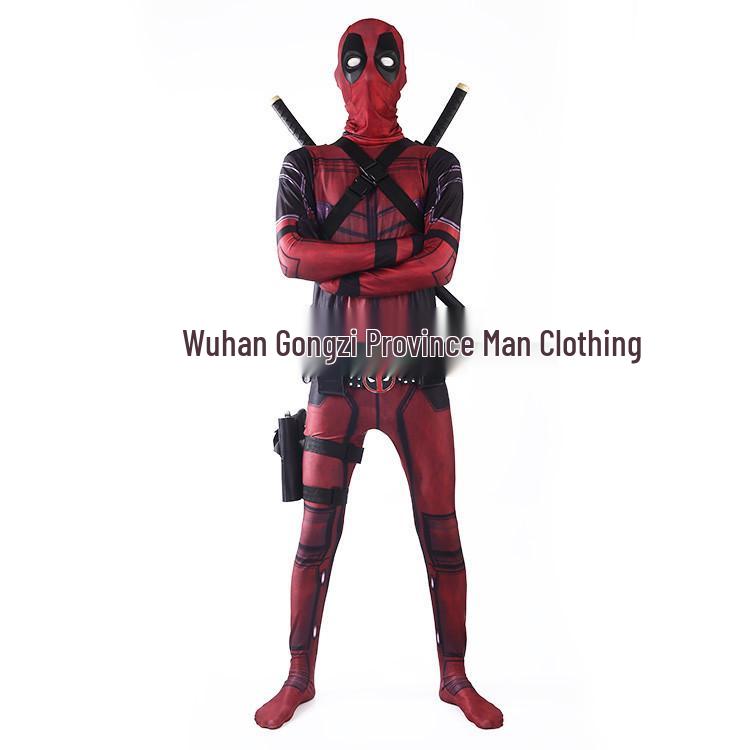 Deadpool Superhero Lycra Bodysuit Halloween Cosplay Costume