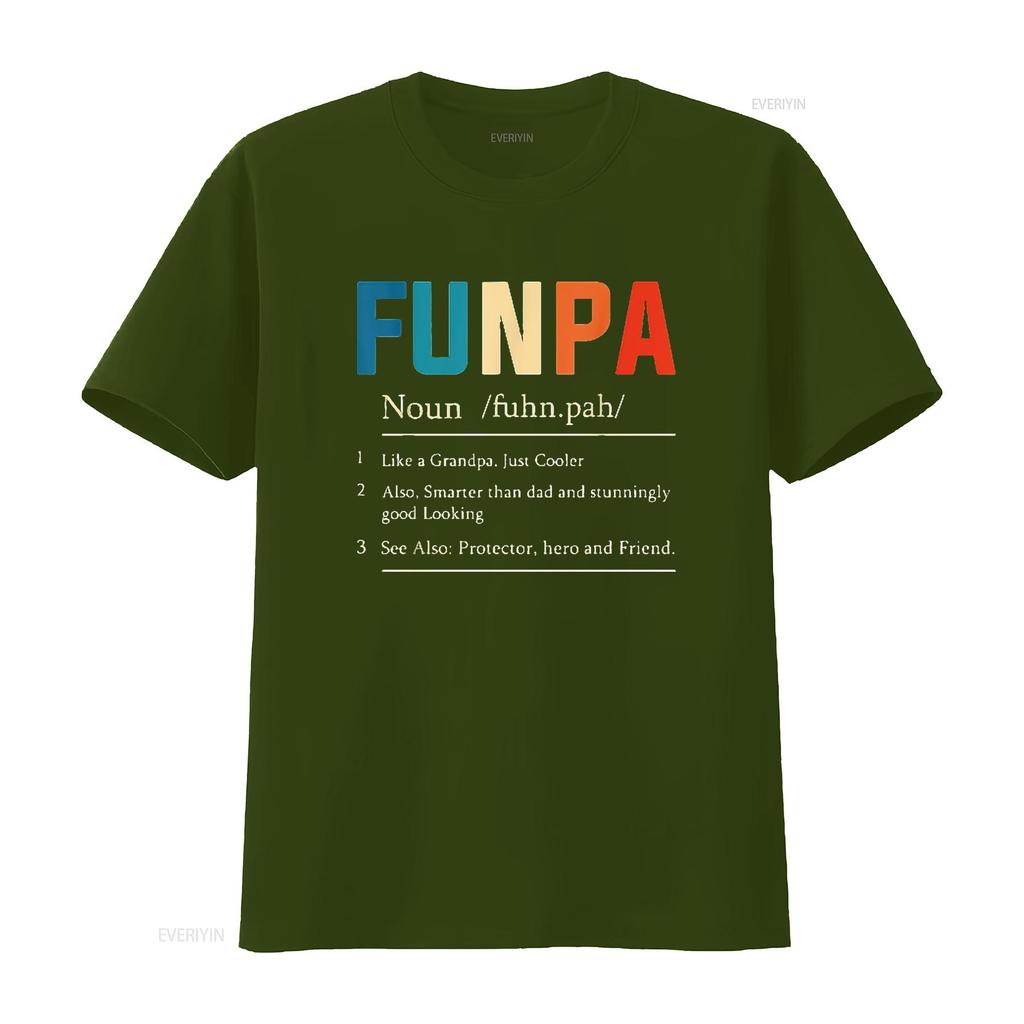 Cool Fun Funpa Grandpa Novelty T Shirt Designs Womens Black L vintage Washed Soft Stretched Stylish homme Top For Everyday Wear