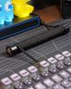 GravaStar Coiled Cable for GravaStar USB Coiled Gaming Keyboard Custom Double Aviation Data Black USB-C Keyboards, Cable, Type-C Cable, Sleeved,