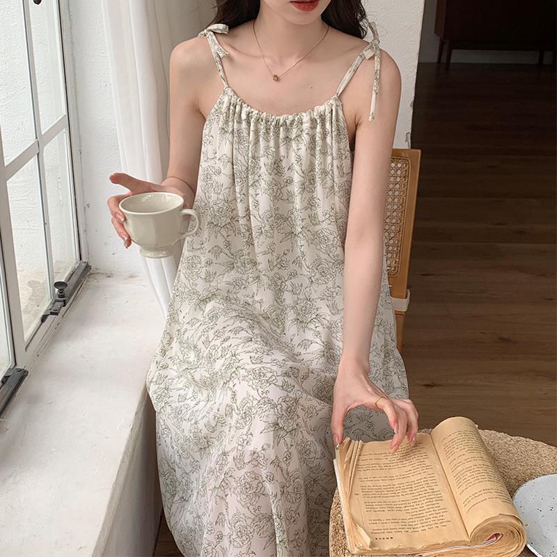 Women's Cloud Cotton Summer Sleepwear: Breathable Stretchy Camisole Dress