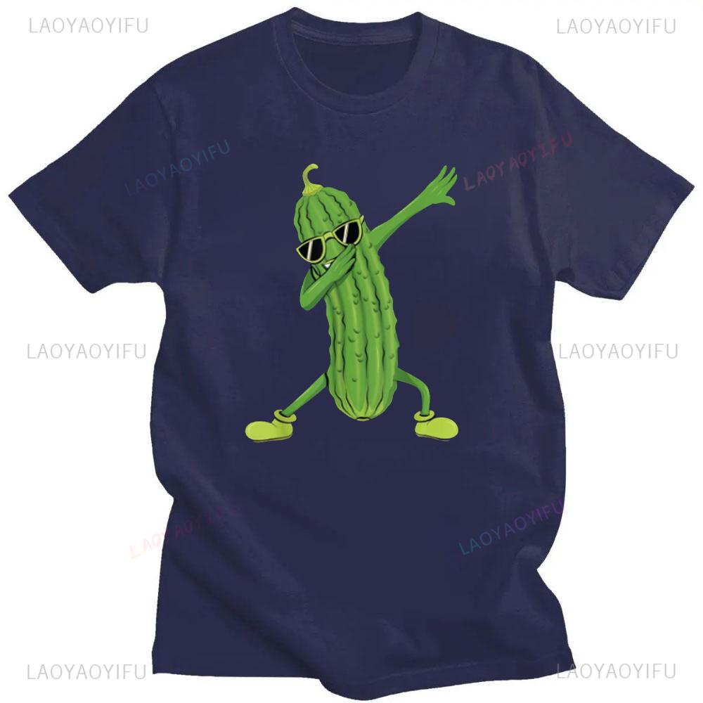 

Dabbing Pickle Dancing Cucumber Lover Funny Shirt Gifts T-Shirt Breathable Camisetas Nostalgia Retro Street Fashion 4XL