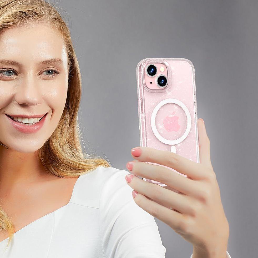 Tech-Protect Flexair Hybrid Magsafe Iphone 15 Glitter Clear