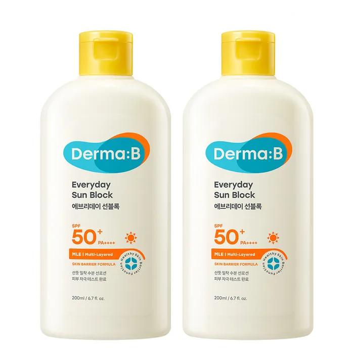 [Sunscreen/UV Protection/Golf/Hiking/Tennis] Derma B Everyday Large Size Sunblock 200ml x 2