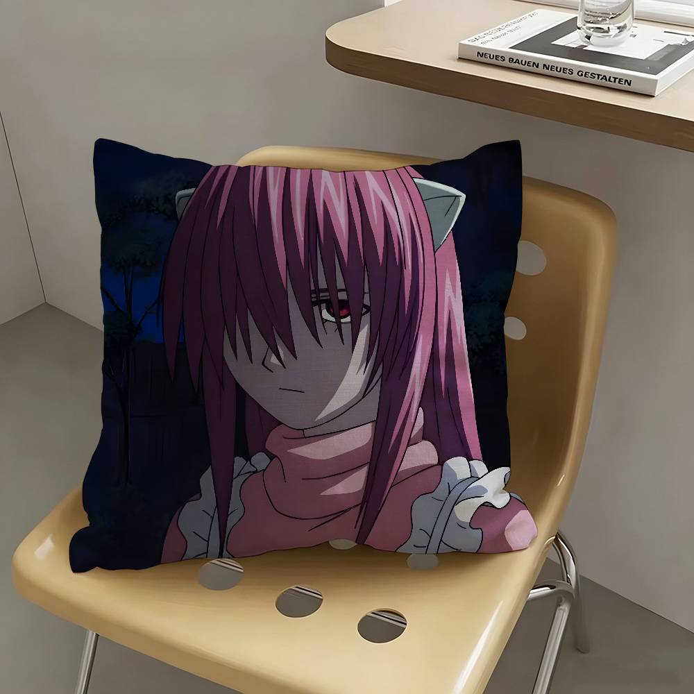 1pc Lucy Elfen Lied Pillow Case Fashion Square Pillowcase Bedroom Sofa Room Ins Decoration Leisure