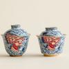 Smocza Ryba Gaiwan Ceramiczny Zestaw do Herbaty Chiński Styl Dwuwarstwowe Pokrywki Miseczka do Parzenia Herbaty do Domu Ceremonia Herbaty Kung Fu Wysoka Estetyka Prezent