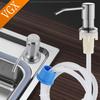 VGX Iiquid Soap Dispenser With Extension Tube Kit and Bottle 304 Stainless Steel Pump Head For Kitchen Sink Bathroom Accessories
