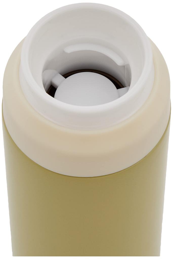 Pearl Metal Water Bottle Bottle Mug Bottle 300ml with Ice Stopper Heat Insulation Cold Insulation Stainless Steel Smoky Yellow Cafe Mug Fit HB-6380