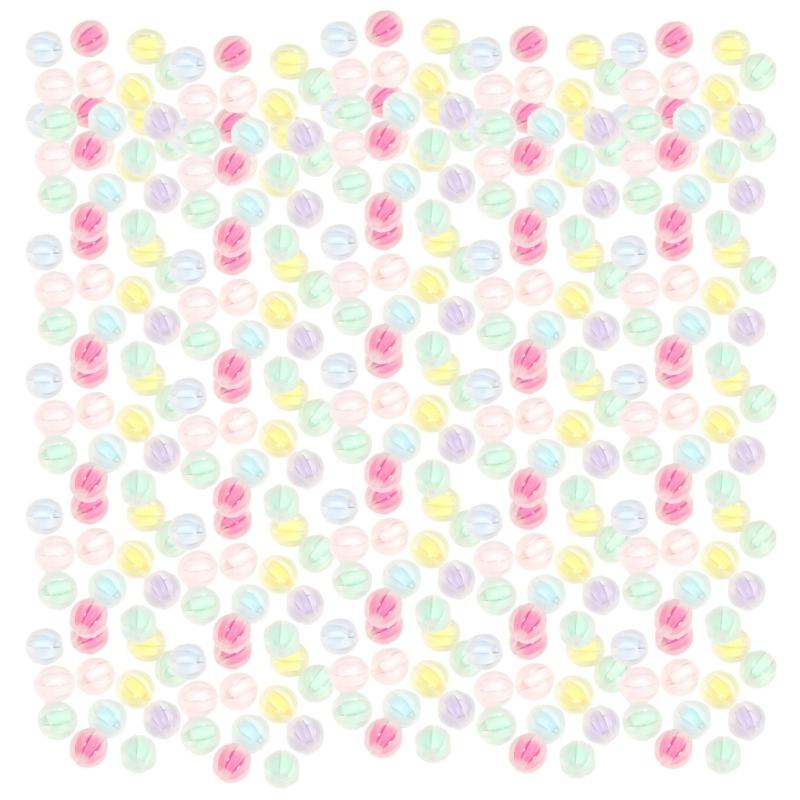 200PCS Craft Beads 12mm Jewelry Making Part Decorative Beads Beads Acrylic Texture Loose Beads Set for Jewelry Making