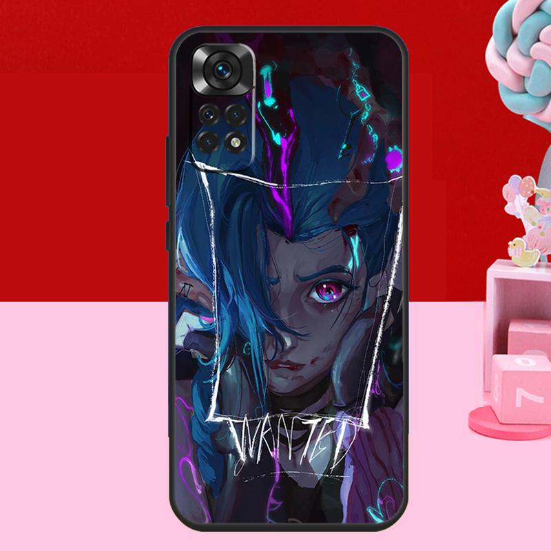 Arcane Jinx Vi Anime Case For Xiaomi Redmi Note 10 8 9 11 12 Pro 12 Turbo 9S 10S 11S 12S Redmi 9C 10C 12C Coque