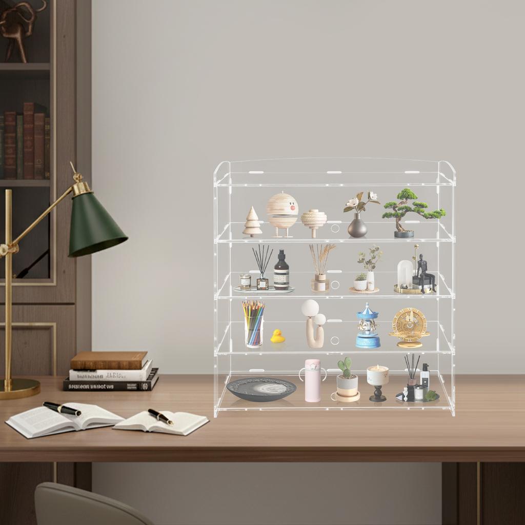 3-Tier Countertop Acrylic Pastry Bread Display Case - 18.7×17.7×17.7in Clear Bakery Showcase W/ Removable Trays (22lbs Capacity)