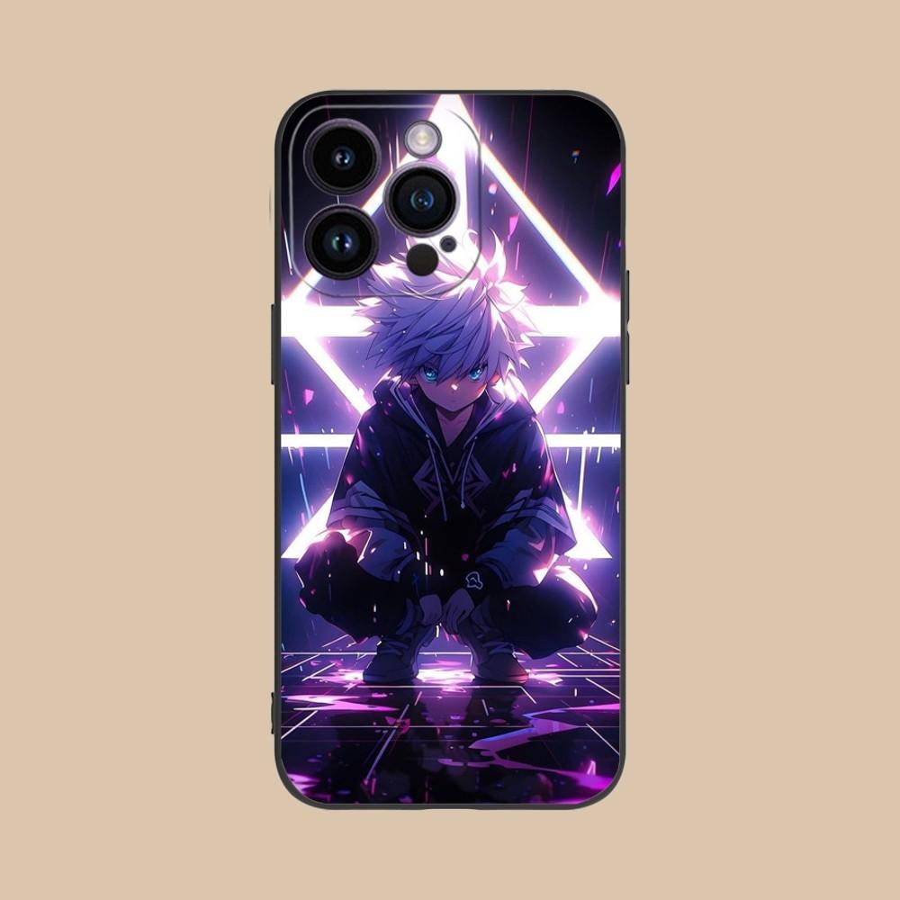 Hunter Killua Mobile Cell Phone Case for iPhone 15 14 13 12 11 X XR XS 8 7 Pro Max Plus Mini Black Soft Phone Cover Funda
