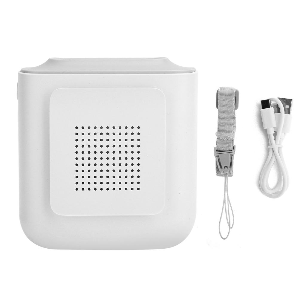 Portable Mini Waist Neck Fan Rechargeable 3 Gears Adjustable Outdoor Air Cooling FanWhite