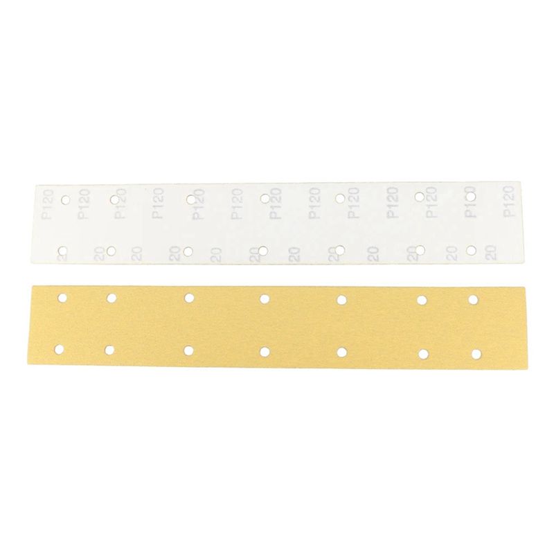 50PCS Rectangular Dry Sandpaper 14 Holes 70X420mm Car Sanding Polishing Sandpaper Air Sander Self-Adhesive Flocking-B61B
