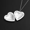 Chain Necklace with Heart-shaped Pendants Can Openable Photo Frame Engraved Love Faith Hope Locket Pendant Necklace Family Gift