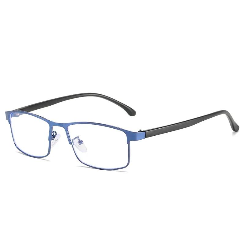 

Business Men Women Anti-Blue Light Myopia Glasses Finished Metal Square Prescription Eyeglasses Diopter 0 -0.5 To -6.0 Oculos Anti blue light 0