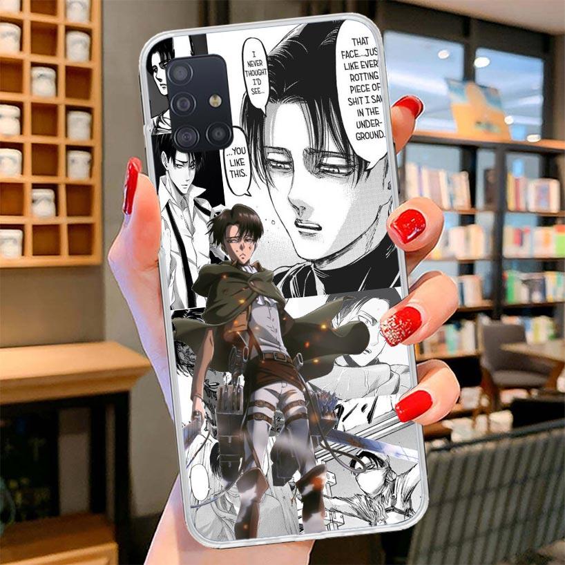 Attack Anime Cover Phone Case For Samsung Galaxy A12 A22 A32 A52 A72 A02S Phone Case Note 20 Ultra 10 S10 Plus A51 A71 A50S A20S