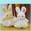 Gauze Rabbit Pearl Skirt Plush Doll With Butterfly Bow Animal Toy Birthday Gift