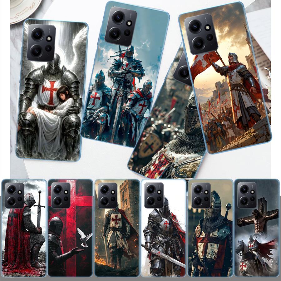 The Bright Red Crusade Phone Case For Redmi 12 13C 12C 15C 9 10 10C Note 13 Pro Plus 14 15 Pro 9T 9C 9A TPU Soft Cover Clear Cel