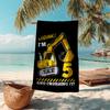 Ultra-Soft Beach Towel with Excavator Theme,Ideal for Pool - Camping, Diving - Perfect Travel Essential, Vibrant Beach Towel.